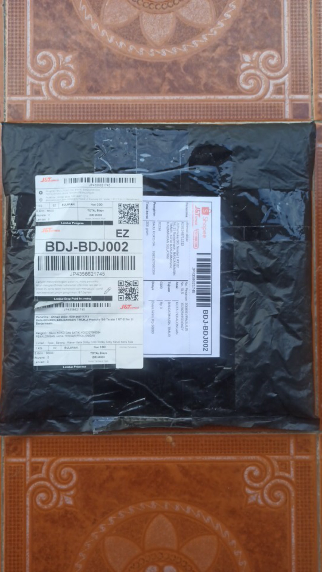 Tey-17 Batik Wanita Asj Sa Hrb026 Kenongo Kemeja Tosca Pendek