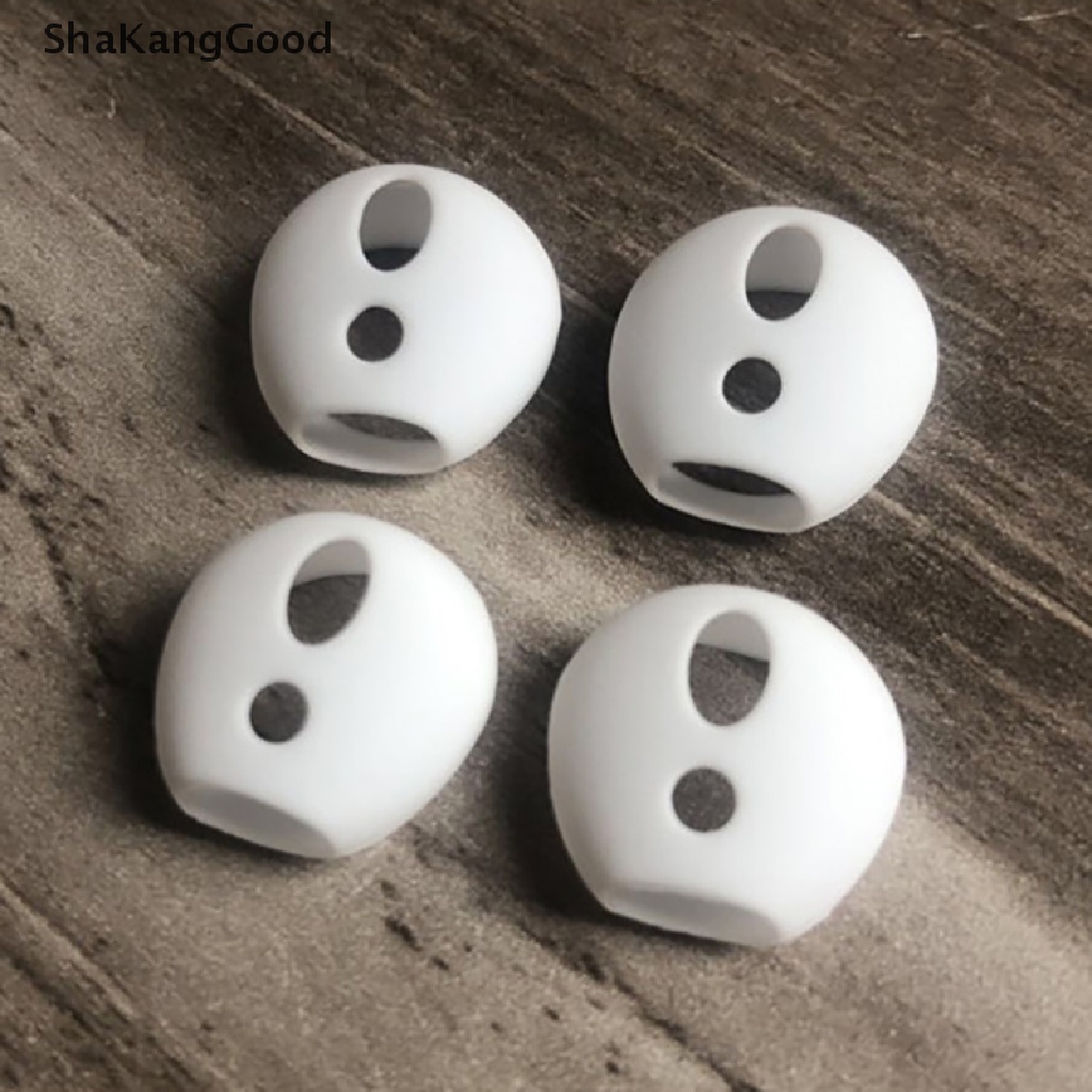 Skid 2pcs / Pasang Earcap Earphone Bahan Silikon Anti slip Untuk Apple Airpods