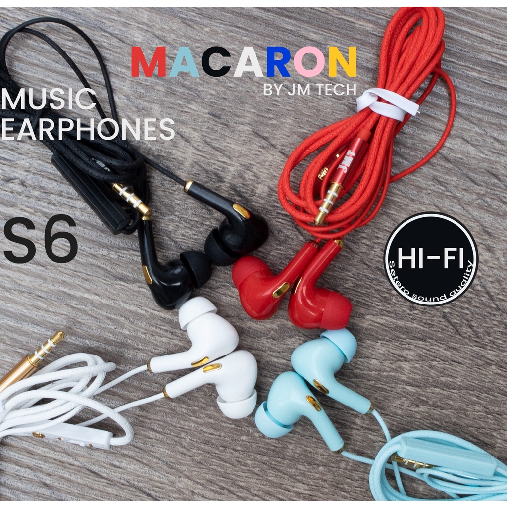 Headset Macaron JMT Universal Superbass 3.5mm