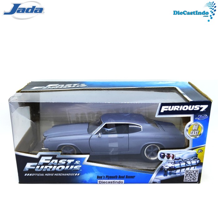 SIAP KIRIM Jada 1:24 - Fast  Furious Dom'S Chevy Chevelle Ss Grey Doff TERBATAS