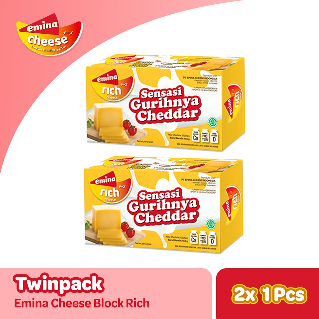 

Twinpack EMINA Cheese Block Rich 165gr