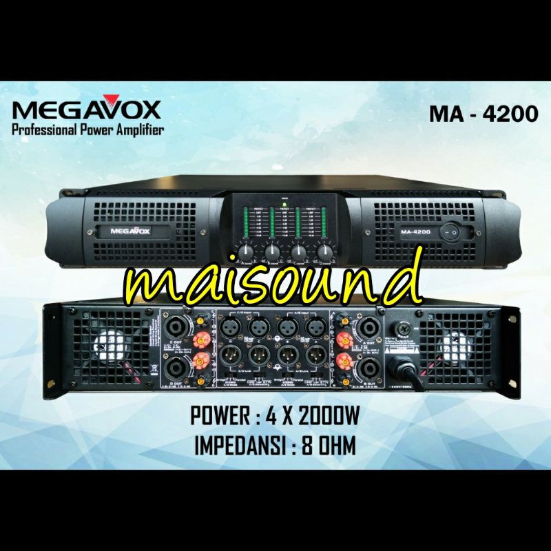 POWER AMPLIFIER MEGAVOX MA4200 4x2000 AMPLI MEGAVOX MA 4200 ORIGINAL