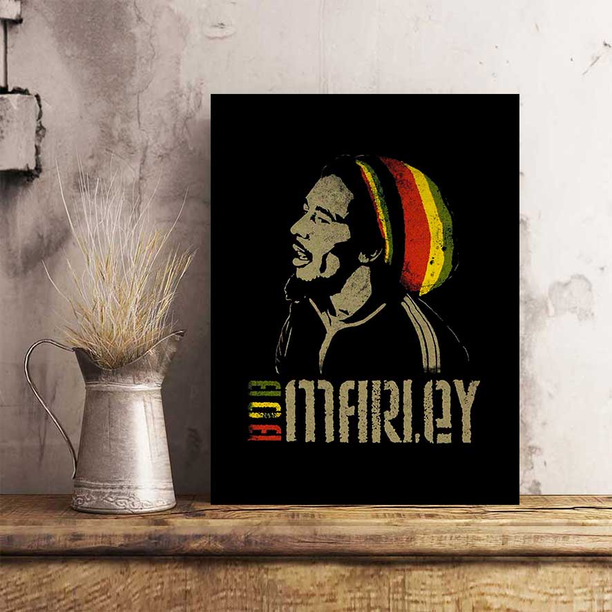 Poster BOB MARLEY Hiasan Dinding Pajangan Tembok Poster Kayu 02