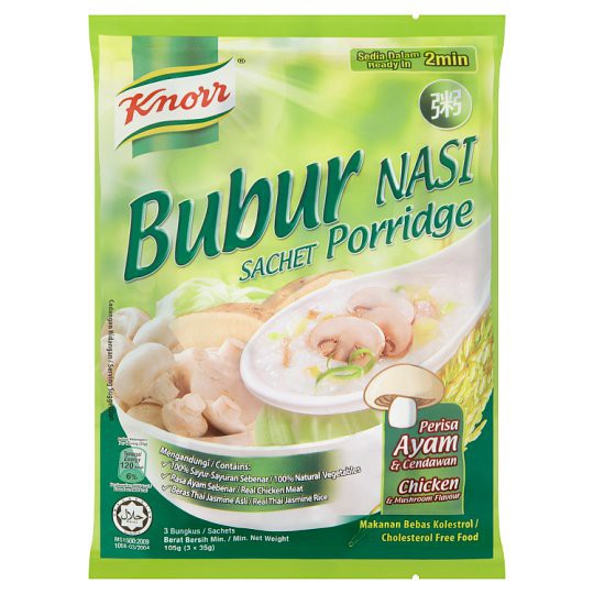 

Knorr Chicken & Mushroom Flavour Sachet Porridge 3 Sachets x 35g