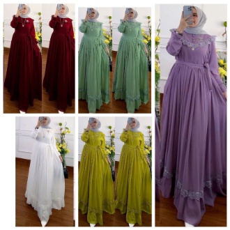 Rauna Maxi / Gamis Wanita Kekinian / Gamis Wanita Terbaru / Maxi Dress Brukat / Dress Kondangan Terbaru / Dress Wanita Kekinian / Dress Wanita Terbaru / Gamis Wanita Terbaru 2022 /Gamis Lebaran 2022 / Gamis Lebaran Model Terbaru 2022