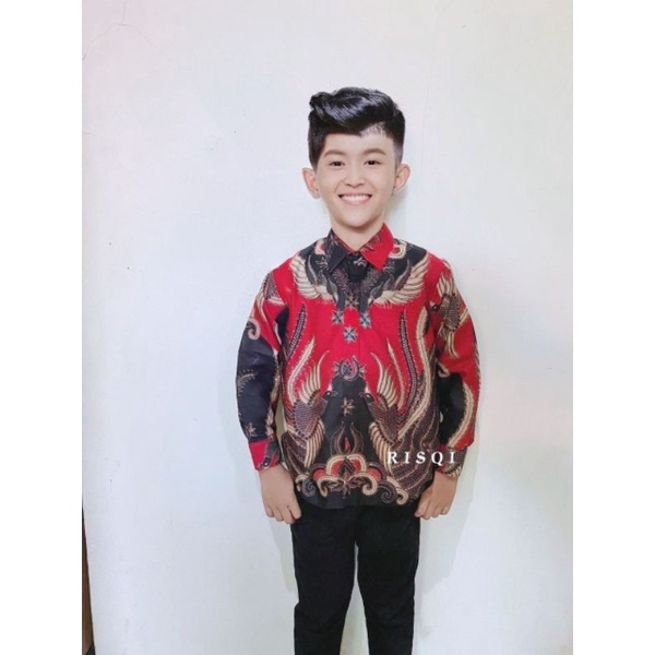 Baju Kemeja Batik Anak Laki-laki Lengan Panjang / Batik Anak