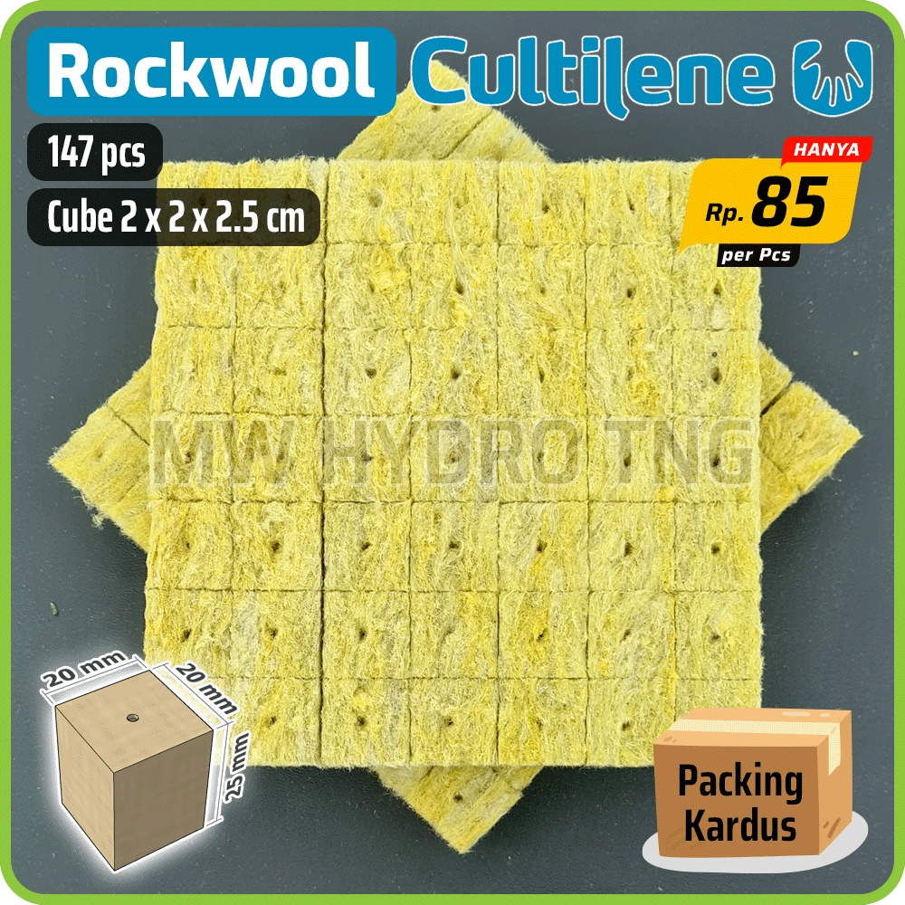 Rockwool Cultilene Potongan Kotak Siap Pakai - Media Tanam Hidroponik