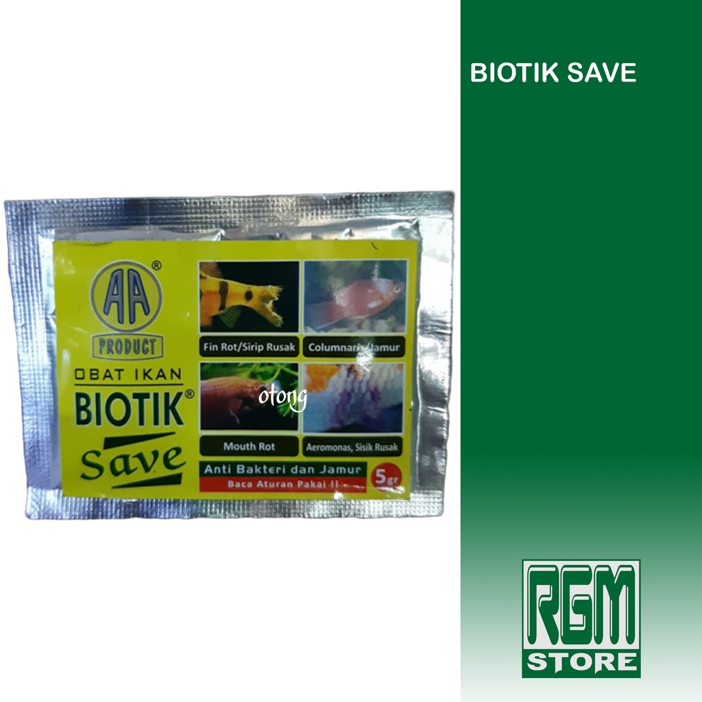 Biotik Save Obat Anti Bakteri dan Jamur Ikan Hias Aquarium 5gr murah