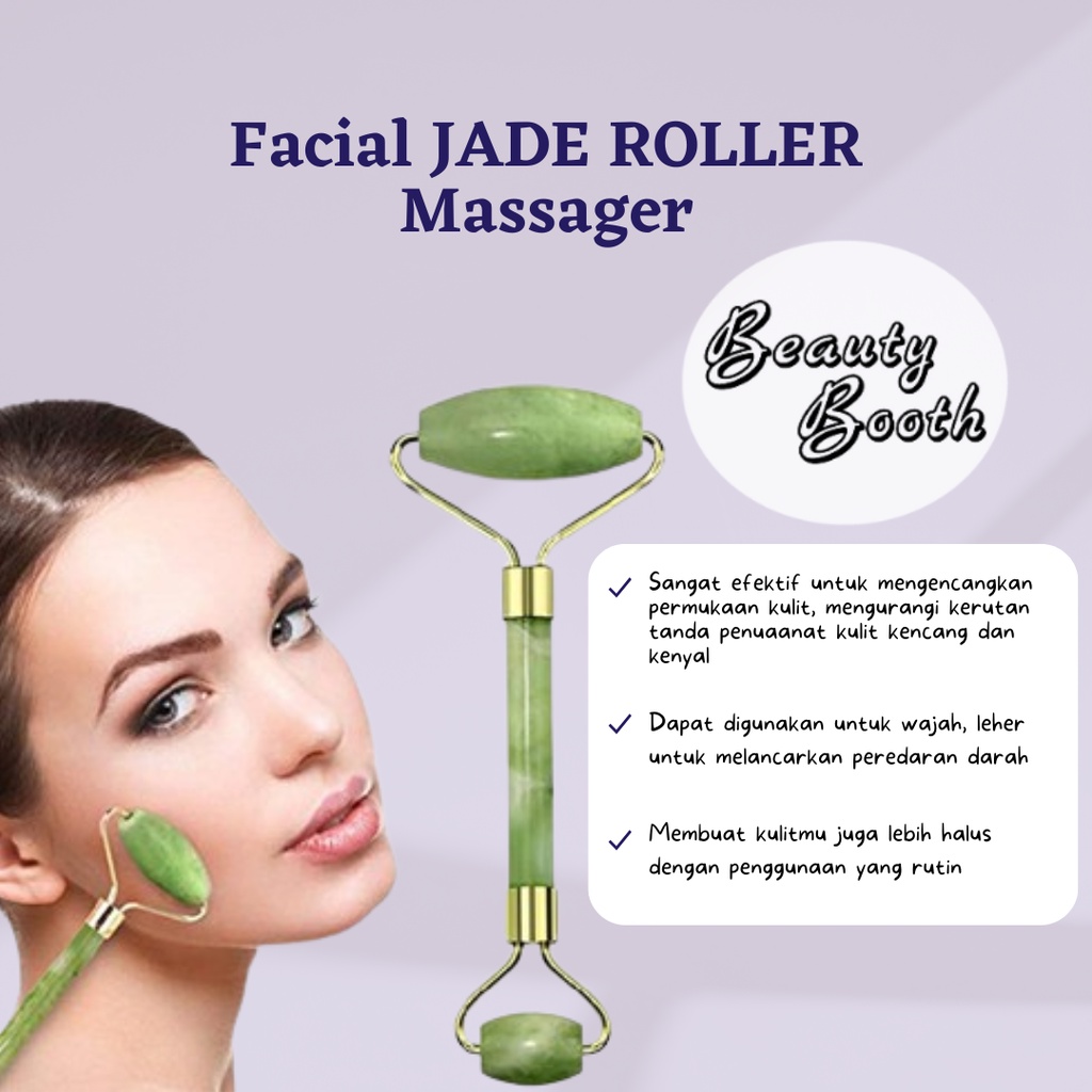 Facial JADE ROLLER Massager Tool KUALITAS BAGUS