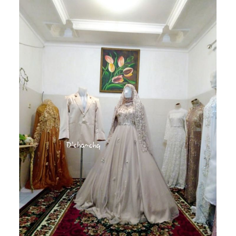 sewa wedding gown sepasang/ sewa jas n gaun pengantin