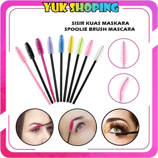 ✧YUKSHOPING✧ Disposable Lip Brush/Mascara Wand Applicator / Mascara Wand Brush Sisir Mascara / Eyeliner Brush Mascara Wand Brush/Kuas Bibir/ Spoolie Brush/ Sisir Kuas Maskara Sikat Eyelash Bulu Mata Extention R743