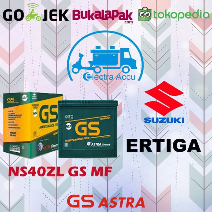 "Aki Mobil Suzuki Ertiga GS astra NS40ZL Aki Kering"