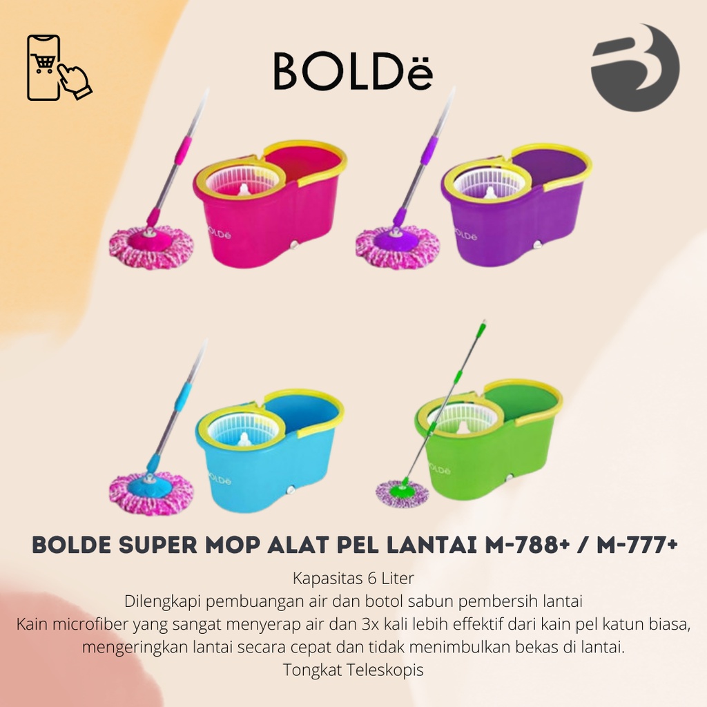 Bolde Super Mop Alat Pel Lantai M-788+ / M-777+ / UNICORN