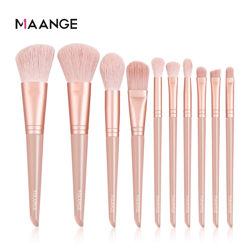 MAANGE 10Pcs/Set Professional Makeup Brush Kit Super Soft Microcrystalline Bristles Brush Cosmetics Beauty Tool Kit Makeup Accessories