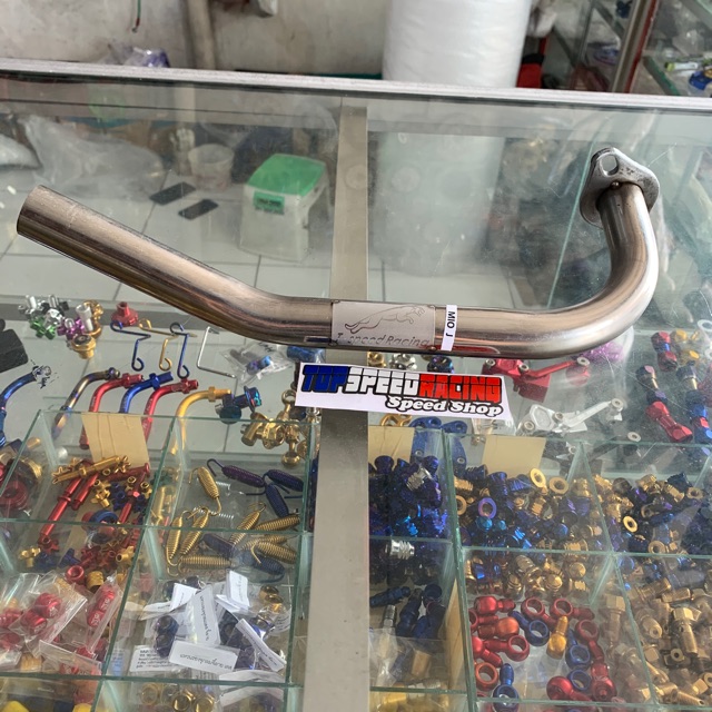 Leheran knalpot standar slip on stainless matic mio j,fino 115fi,mio gt T-speed racing