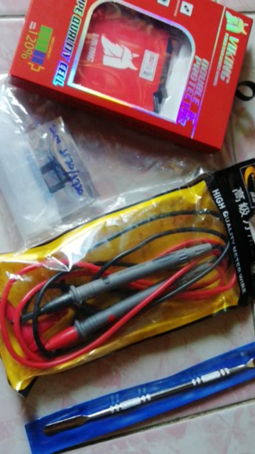 Kabel Multitester Ujung Lancip Tajam - Jarum Avometer Sepasang Warna Merah Hitam -kabel Multi Tester