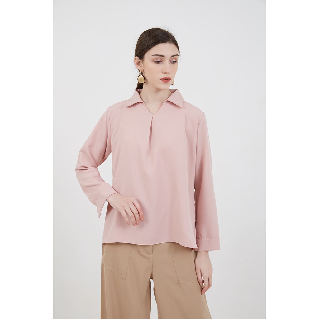 Berrybenka - Atasan Blouse Wanita Sofia Murdia Plain Blouse-4