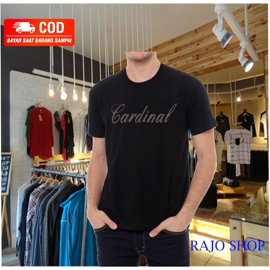KAOS/BAJU DISTRO KEREN MURAH KAOS MASA KINI KAOS PRIS WANITA LOGO CARDINAL ABU BAHAN COTTON30S