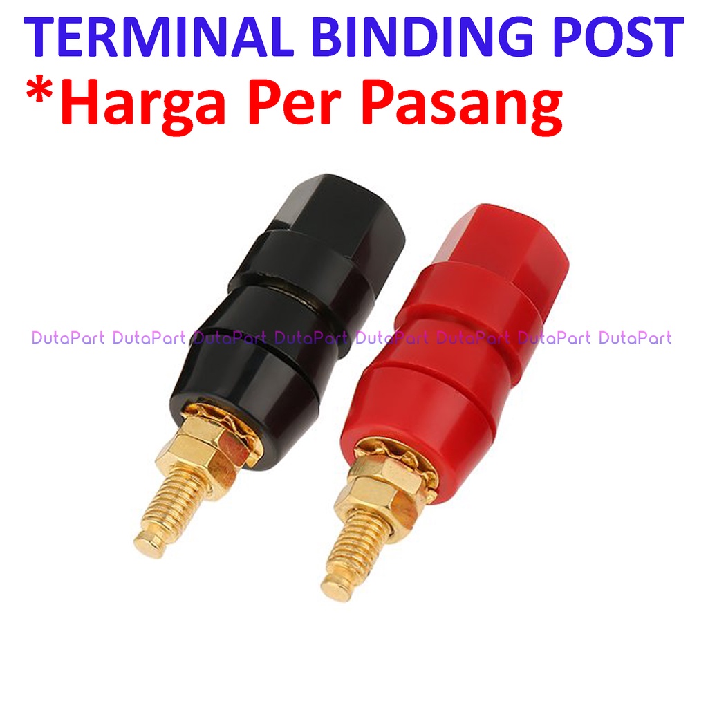 Terminal Binding Post GOLD PLATED Pos Banana Socket Konektor Speaker