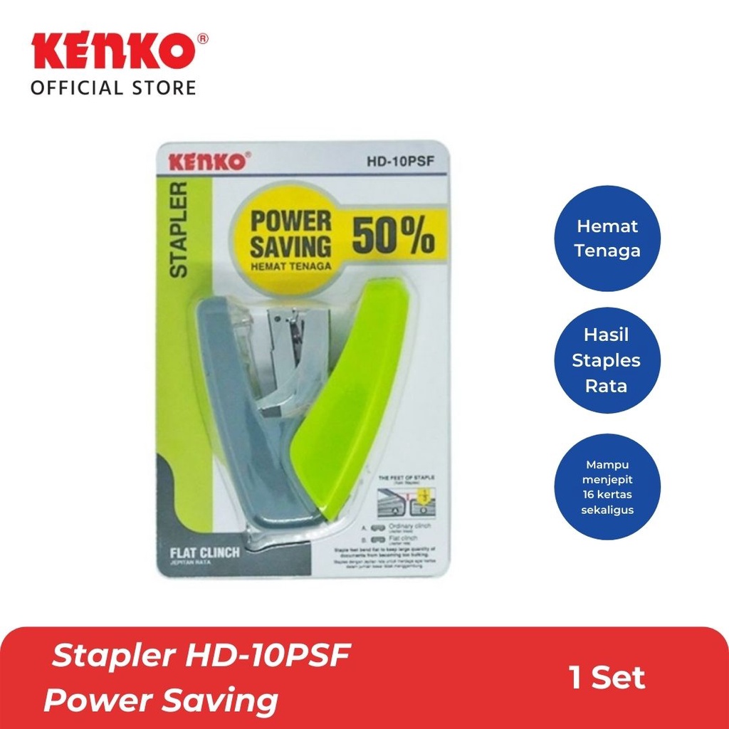 

KENKO STAPLER / Hekter / Stepler HD-10PSF POWER SAVING Hemat Tenaga