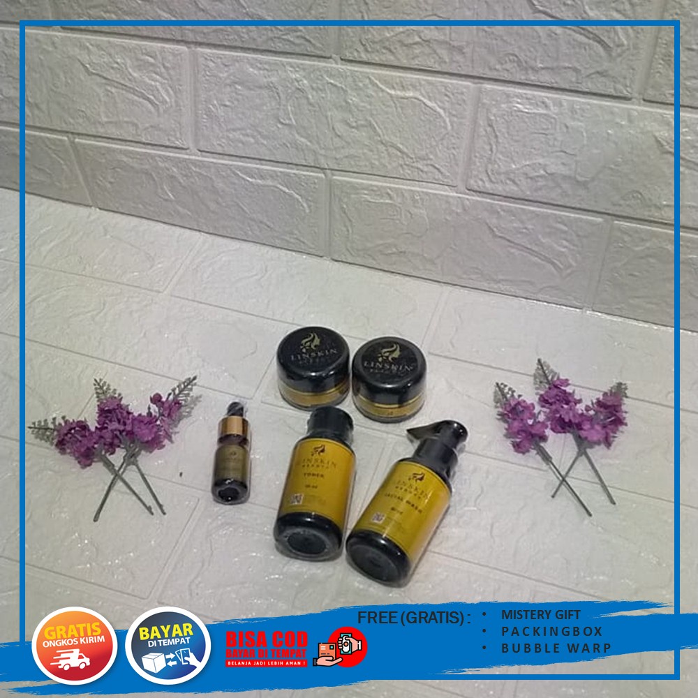 Linskin beauty skincare Paket Exclusive Perawatan Cream Pemutih Wajah Glowing