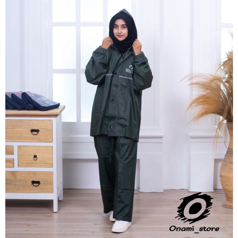 Jas Hujan Masela Best Quality Raincoat Setelan Dewasa Mantel Hujan Anti Rembes Tebal Lentur Tahan Lama