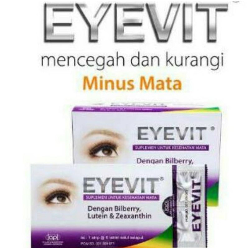 (BOX isi 30) Eyevit Tablet Lutein Zeaxatin Bilberry vitamin Mata