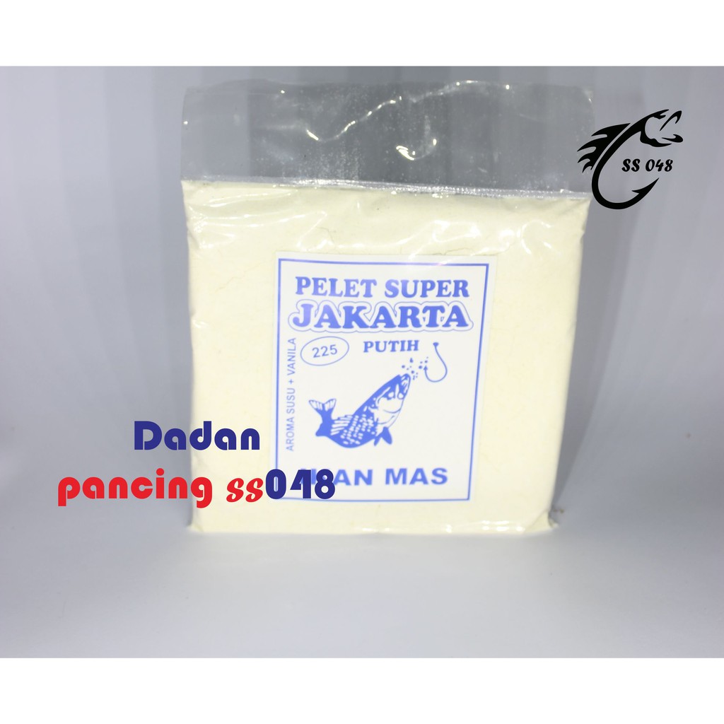 PELET SUPER JAKARTA PUTIH 225 ( SUSU VANILA )- UMPAN IKAN BERQUALITAS - PELET IKAN SUPER