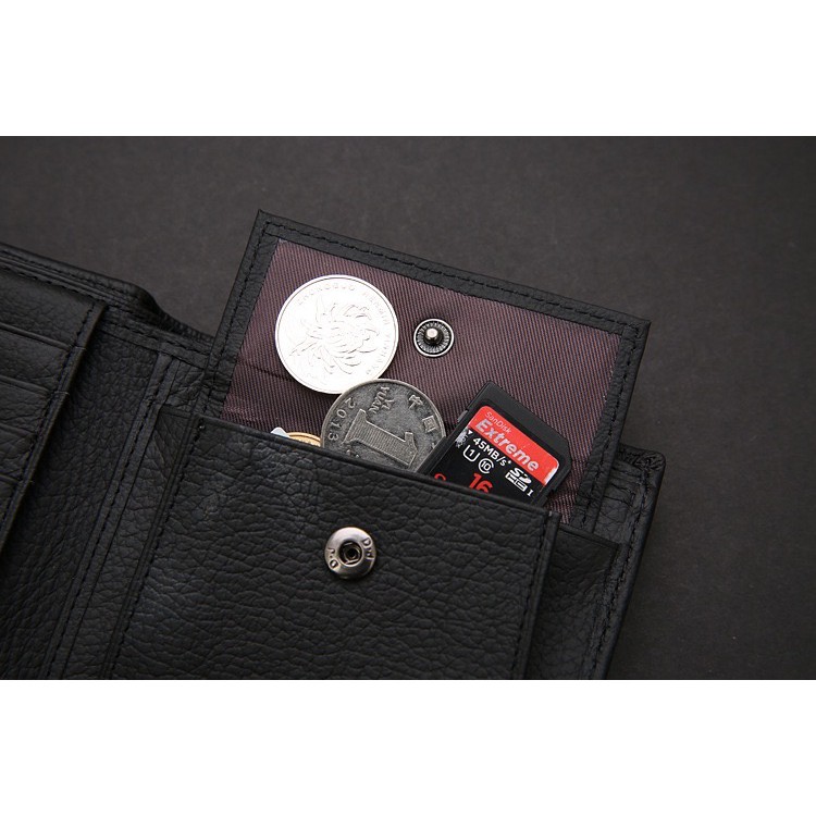 DOMPET UANG PRIA KULIT SAPI ASLI 100% DENGAN TEMPAT KOIN DAN RESLETING WALLET LEATHER JINBAOLAI 8041