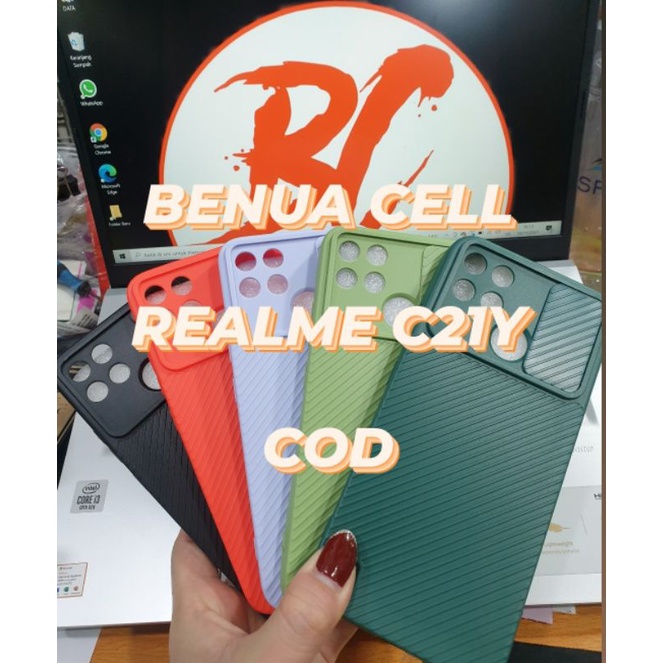 CASE SLIDE REALME C21Y - CASE SLIDE PLUS PELINDUNG KAMERA REALME C21Y - BC