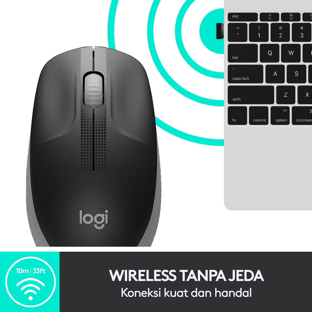 Logitech M191 Mouse Wireless Full Size