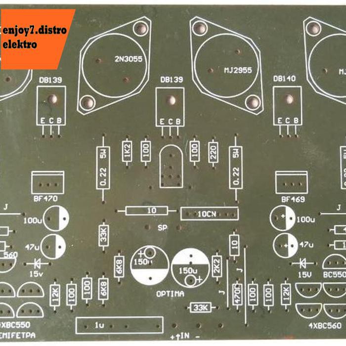 Pcb Power Amplifier Mono Blazer Optima Bahan Pertinax Bishele88 Ayo Beli