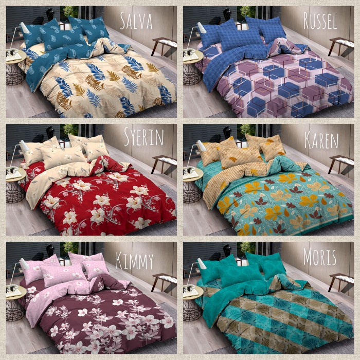 [TERLARIS] Sprei Katun Vallery Quincy Internal King 180x200 Tinggi 30