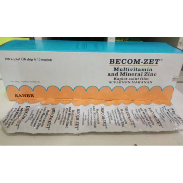 VITAMIN C 750MG + ZINC / BECOM ZET 1 STRIP ISI 10 TABLET