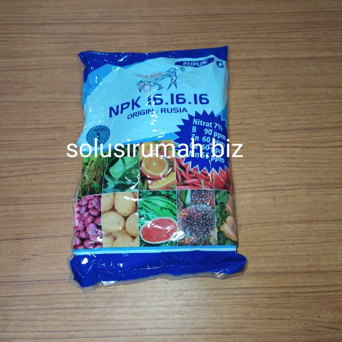 PUPUK NPK 16 16 16 ORIGIN RUSIA BIRU 1KG PAK TANI KEMASAN PABRIK 1 KG