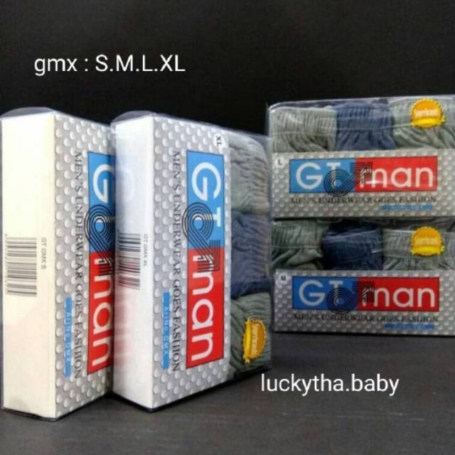 (3pcs) cd GTman GMX.S.M.L.XL / CD PRIA DEWASA / CD GTman / celana dalam GTman / celana dalam GT MAN