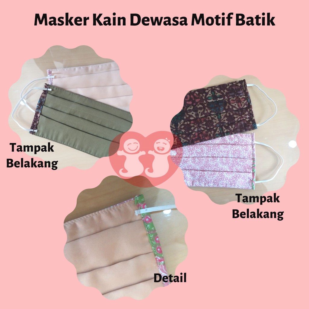 Mask Kain Motif Batik reusable