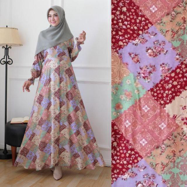 AL GAMIS KATUN RAYON / GAMIS BATIK / GAMIS TERBARU / HOMEY DRESS / GAMIS RUMAHAN / MOTIF ABSTRAK