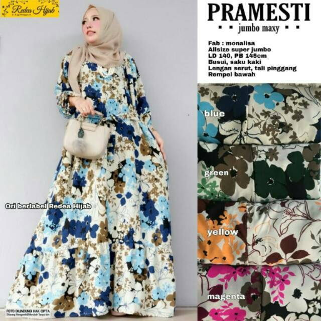 Dress ld140 super jumbo.gamis pesta ld 140 jumbo.busana muslim bigsize.dress kerja busui bumil