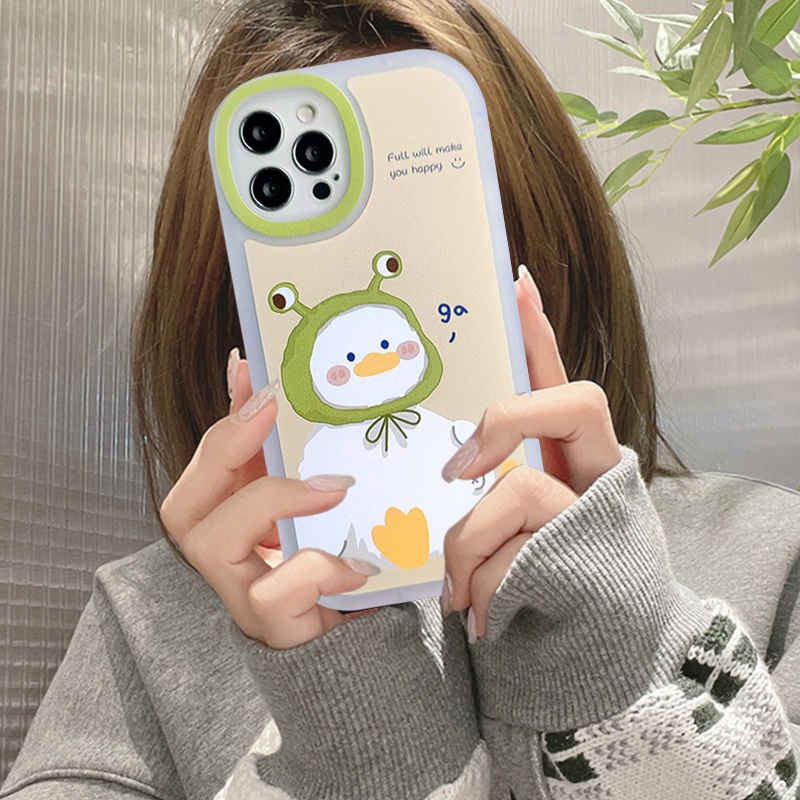 Soft Case Bahan TPU Motif Bebek Kawaii Untuk iPhone 7 8 Plus 6 6s 13 12 11 Pro MAX X XR XS MAX SE 2020