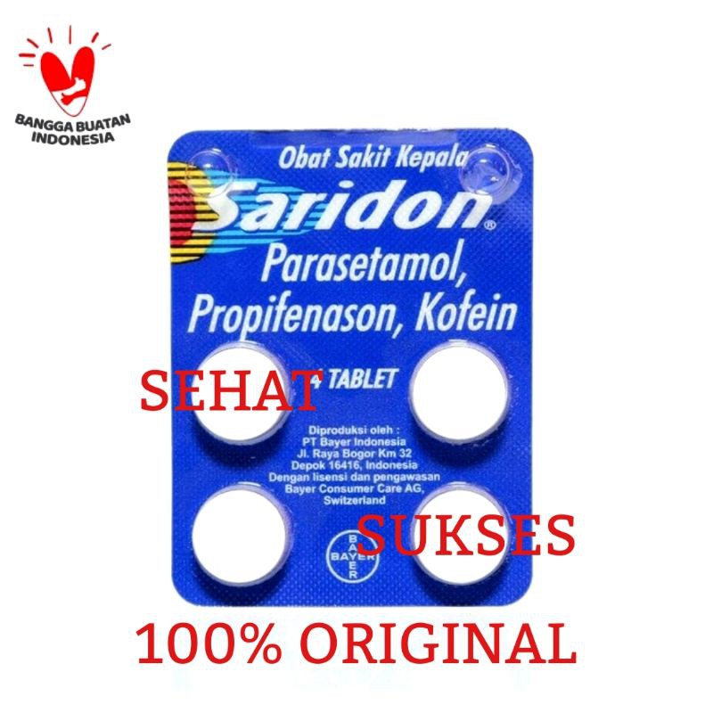 SARIDON ISI 4 TABLET - OBAT SAKIT KEPALA