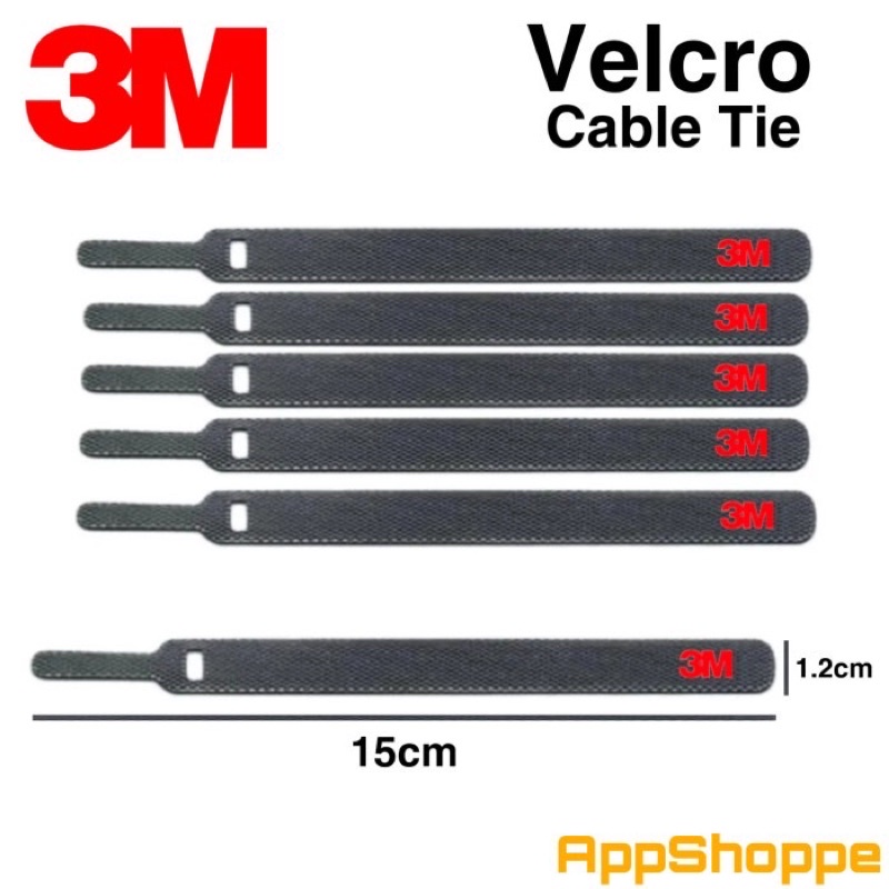 3M Velcro Cable Tie Organizer Cord Holder Strap PENGIKAT KABEL