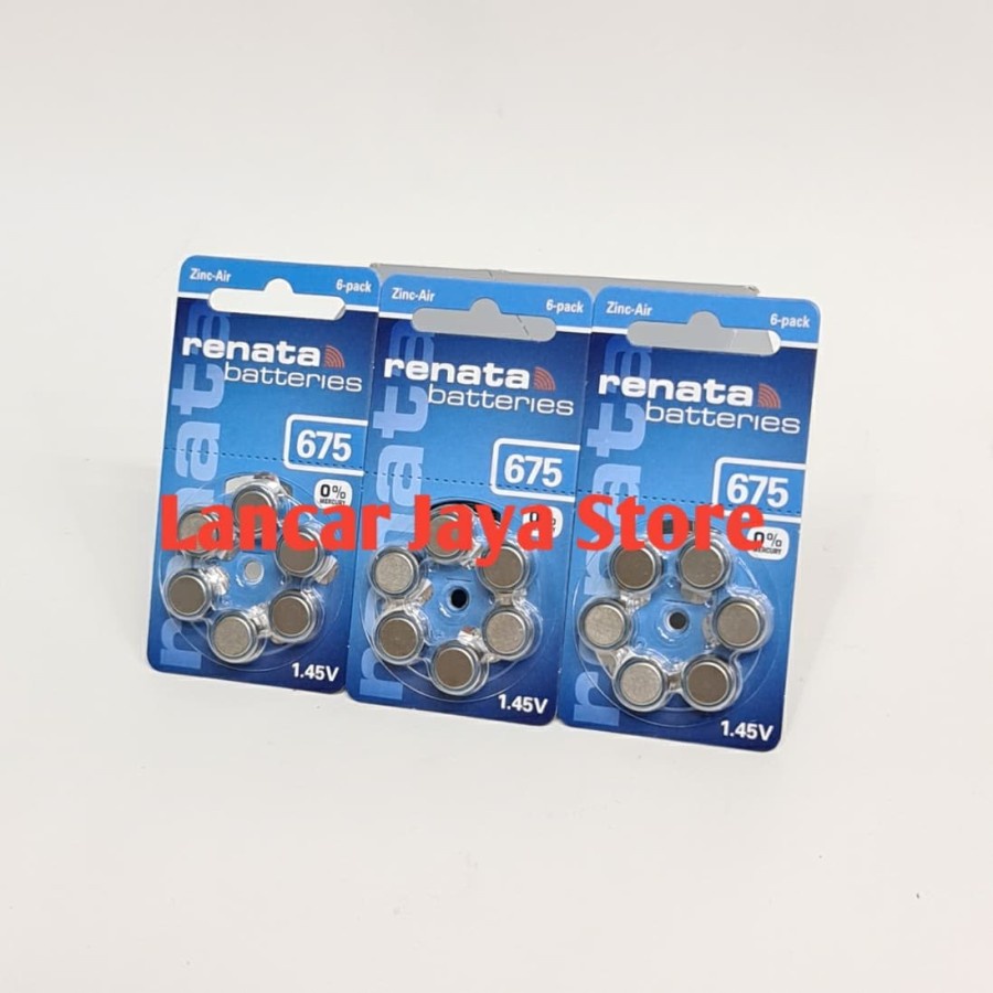 Baterai Renata ZA675 /ZA675 Original 100% 1pack isi 6 butir