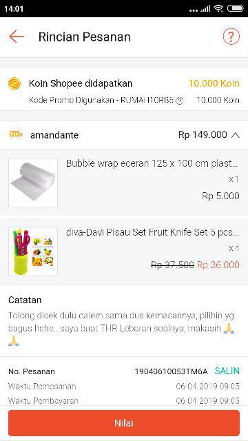 Diva-davi Pisau Set Fruit Knife Set 5 Pcs Serbaguna