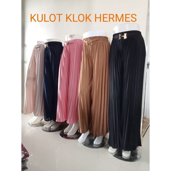 KULOT KLOK HERMEs plisket terlaris