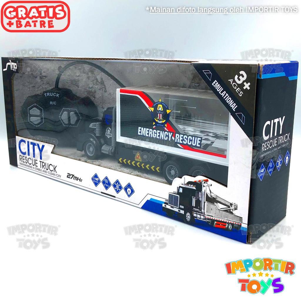 Mobil Truck CONTAINER REMOTE POLISI BOX (RC) IMPORTIR TOYS QUALITY