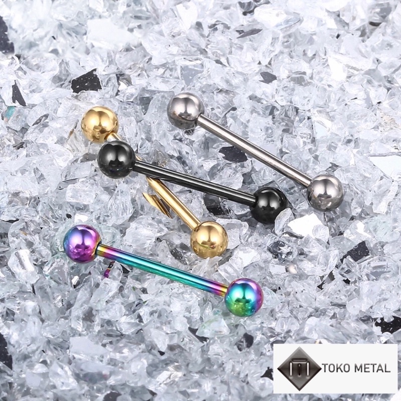 COD✔️ANTING PIERCING BARBEL TINDIK UNTUK PRIA &amp; WANITA [TOKO METAL]