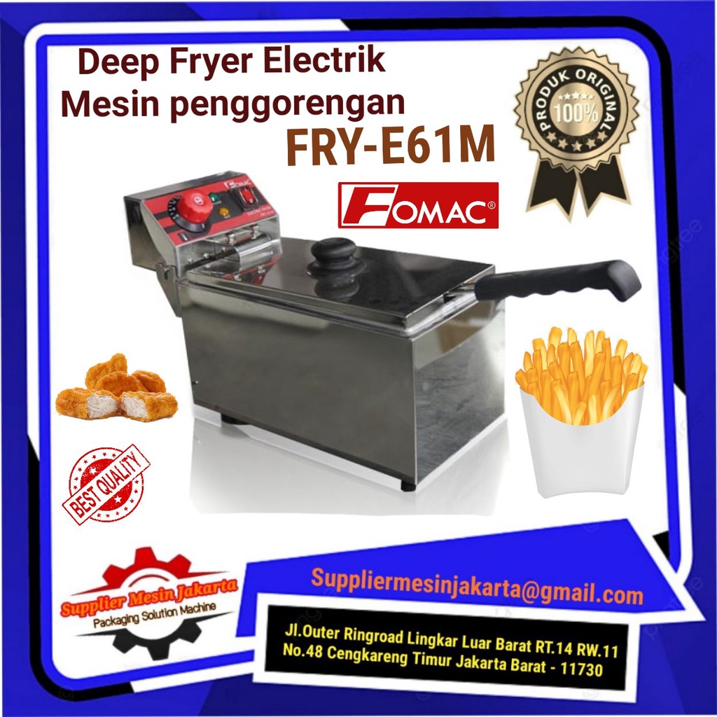 Jual Mesin Deep Fryer Electric Penggoreng Makanan FRY-E61M FOMAC ...