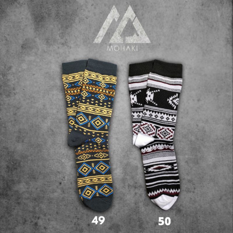 KAOS KAKI MOTIF TRIBAL | KAOS KAKI OLDSCHOOL | KAOS KAKI SKATE | KAOS KAKI PRIA - MOHAKI SOCKS-4