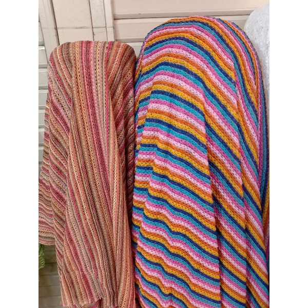 kain/bahan rajut knit multi colour/bahan rajut import